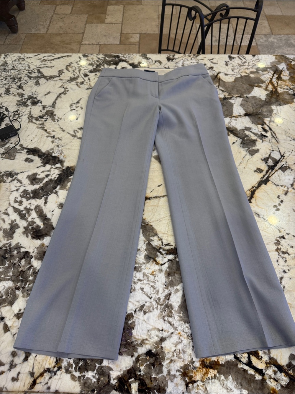J. Crew Light Gray Wide-Leg Dress Pants